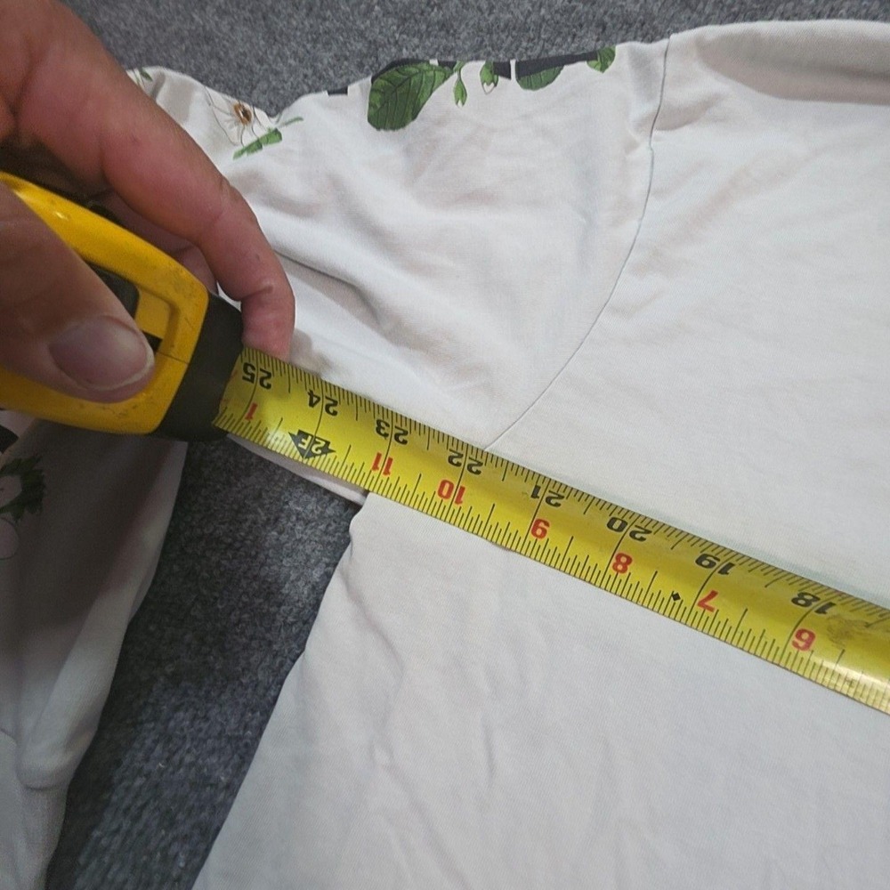 The North Face Shirt Womens XL White Long Sleeve Floral Logo Graphic Outdoor - Picture 2 of 6